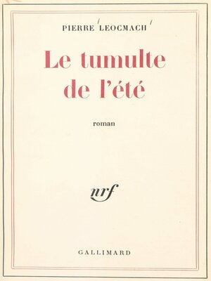 cover image of Le tumulte de l'été
